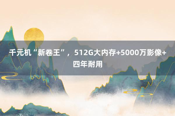 千元机“新卷王”，512G大内存+5000万影像+四年耐用