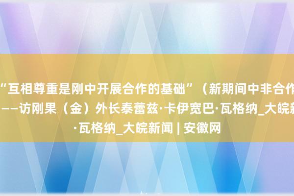 “互相尊重是刚中开展合作的基础”（新期间中非合作·高端访谈）——访刚果（金）外长泰蕾兹·卡伊宽巴·瓦格纳_大皖新闻 | 安徽网